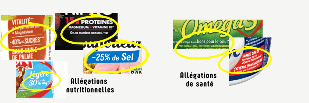 Allégations nutritionnelles et de santé 