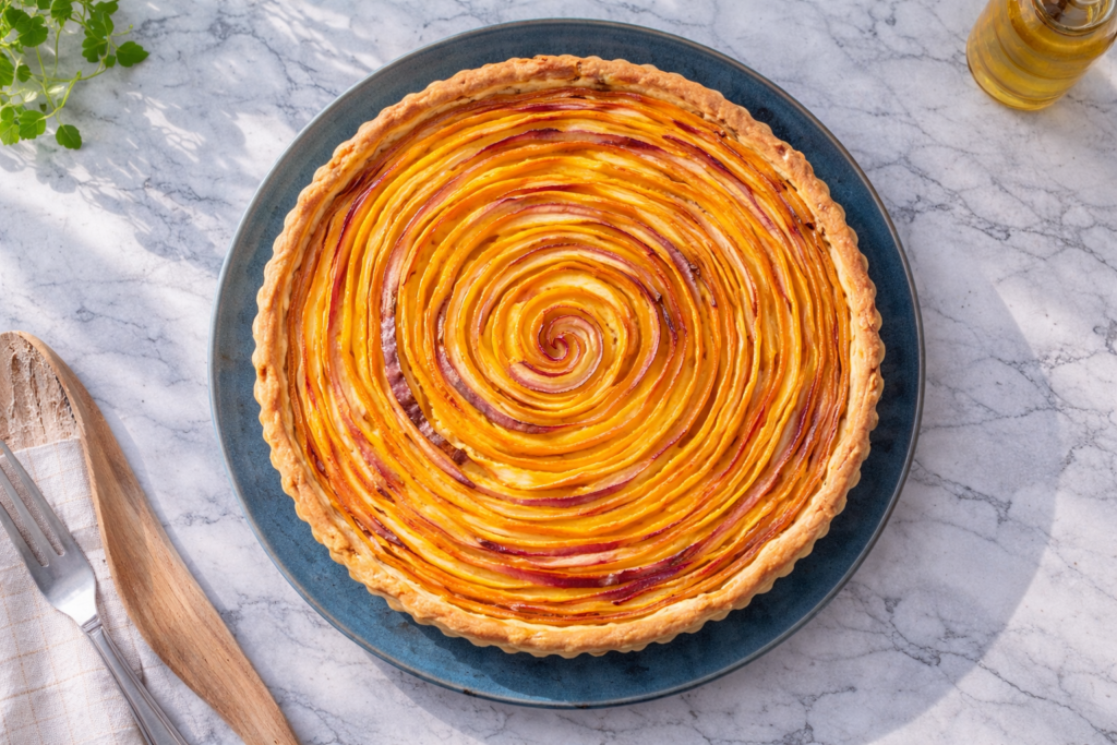 Tarte butternut spirale
